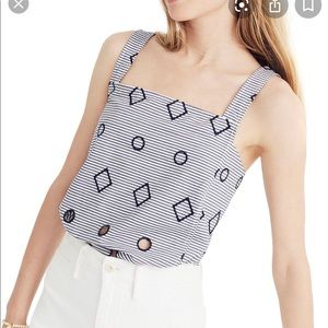 Tank top with geometric cutouts
